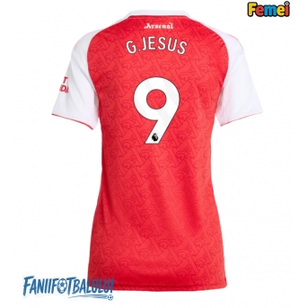 Arsenal Gabriel Jesus #9 Tricou Fotbal Replică 2025-26 Femei Acasa